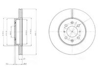 Disc frana HONDA CIVIC V limuzina EG EH DELPHI BG2759