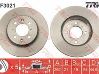 Disc frana HONDA CIVIC VI Hatchback EJ EK TRW DF3021