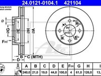 Disc frana HONDA CIVIC VI limuzina EJ EK ATE 24012101041