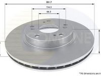 Disc frana HONDA CIVIC VII Hatchback EU EP EV COMLINE ADC0544V