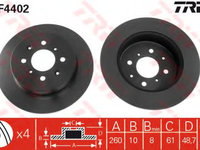 Disc frana HONDA CIVIC VII Hatchback (EU, EP, EV) (1999 - 2006) TRW DF4402 piesa NOUA