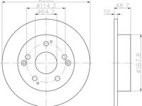 Disc frana HONDA CIVIC VII Hatchback (EU, EP, EV), HONDA INTEGRA (DC5) - MINTEX MDC1622