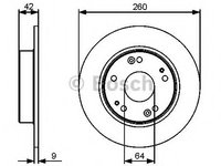 Disc frana HONDA CIVIC VIII Hatchback (FN, FK) (2005 - 2016) Bosch 0 986 479 451