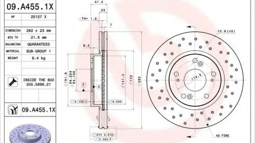 Disc frana HONDA CIVIC VIII Hatchback (FN, FK