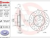 Disc frana HONDA CIVIC VIII Hatchback FN FK BREMBO 09.A455.1X