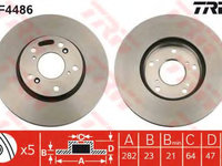 Disc frana HONDA CIVIC VIII limuzina (FD, FA) (2005 - 2020) TRW DF4486