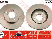 Disc frana HONDA CIVIC VIII limuzina (FD, FA) - OEM - TRW: DF4028 - Cod intern: W02211454 - LIVRARE DIN STOC in 24 ore!!!