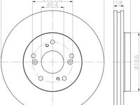 Disc frana HONDA CR-V III (RE) (2006 - 2012) HELLA PAGID 8DD 355 115-941 piesa NOUA