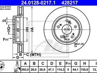 Disc frana HONDA CR-V III RE ATE 24012802171