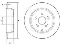 Disc frana HONDA CR-V IV (RE) (2012 - 2016) DELPHI BG4694C