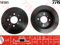 Disc frana HONDA CRX Mk III (EH, EG) (1992 - 1998) TRW DF4191