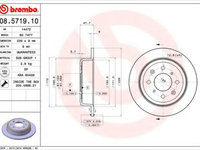 Disc frana HONDA CRX Mk III (EH, EG) (1992 - 1998) BREMBO 08.5719.10