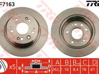 Disc frana HONDA FR-V BE TRW DF7163 PieseDeTop