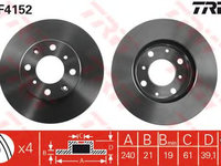 Disc frana HONDA JAZZ I (AA) - OEM - TRW: DF4152 - Cod intern: W02203253 - LIVRARE DIN STOC in 24 ore!!!