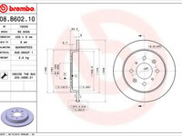 Disc frana HONDA JAZZ III (GE) (2007 - 2020) BREMBO 08.B602.10