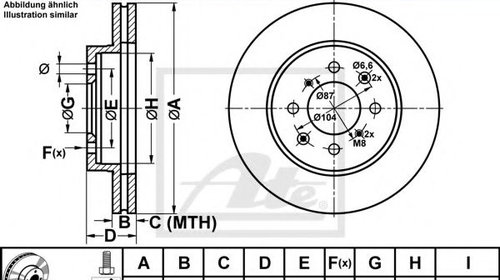 Disc frana HONDA JAZZ IV (GK) (2013 - 2016) A