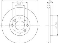 Disc frana HONDA LOGO (GA3), HONDA FIT II (GD), HONDA FIT ARIA limuzina - MINTEX MDC1602