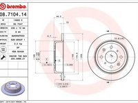 Disc frana HONDA PRELUDE III BA BREMBO 08710414