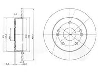 Disc frana HONDA PRELUDE Mk V (BB) (1996 - 2001) DELPHI BG3906