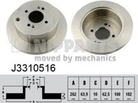 Disc frana HYUNDAI ACCENT III MC NIPPARTS J3310516