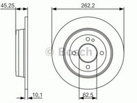 Disc frana HYUNDAI ACCENT IV limuzina (RB) (2010 - 2016) BOSCH 0 986 479 A44 piesa NOUA