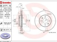 Disc frana HYUNDAI ACCENT IV limuzina RB BREMBO 09C17111