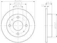 Disc frana HYUNDAI ATOZ (MX), HYUNDAI AMICA (MX), HYUNDAI VISTO - MINTEX MDC1460