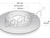 Disc frana HYUNDAI AVANTE limuzina (XD), HYUNDAI AVANTE (XD), HYUNDAI LAVITA (FC) - TOPRAN 820 426