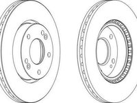 Disc frana HYUNDAI COUPE GK FERODO DDF1619