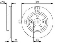 Disc frana HYUNDAI ELANTRA (FD), HYUNDAI i30 CW (FD), HYUNDAI AZERA (HG) - BOSCH 0 986 479 537