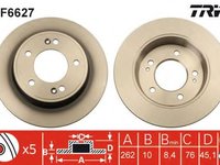 Disc frana HYUNDAI ELANTRA limuzina (MD, UD) (2010 - 2020) TRW DF6627