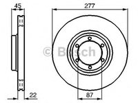 Disc frana HYUNDAI GALLOPER II JK-01 BOSCH 0986478635