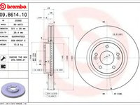 Disc frana HYUNDAI GRAND SANTA FÉ (2013 - 2016) BREMBO 09.B614.10