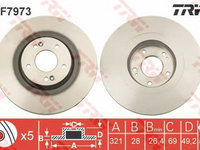 Disc frana HYUNDAI GRAND SANTA F TRW DF7973 PieseDeTop