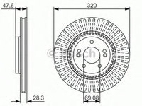 Disc frana HYUNDAI GRANDEUR (HG) (2011 - 2016) Bosch 0 986 479 A21