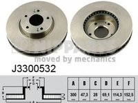 Disc frana HYUNDAI GRANDEUR HG NIPPARTS J3300532