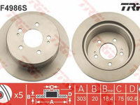 Disc frana HYUNDAI H-1 caroserie TRW DF4986S PieseDeTop