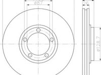 Disc frana HYUNDAI H 200 caroserie, HYUNDAI H300 caroserie (TQ) - HELLA PAGID 8DD 355 116-741