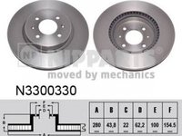 Disc frana HYUNDAI i20 GB NIPPARTS N3300330