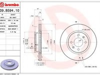 Disc frana HYUNDAI i20 (PB, PBT) (2008 - 2014) BREMBO 09.B594.10 piesa NOUA