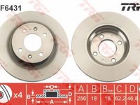 Disc frana HYUNDAI i20 (PB, PBT) (2008 - 2014) TRW DF6431 piesa NOUA