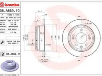 Disc frana HYUNDAI i30 (FD) (2007 - 2011) BREMBO 08.A869.11 piesa NOUA