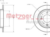 Disc frana HYUNDAI i30 GD METZGER 6110107