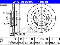 Disc frana HYUNDAI i40 CW (VF) (2011 - 2016) ATE 24.0110-0369.1 piesa NOUA