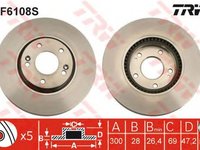 Disc frana HYUNDAI i40 CW VF TRW DF6108S