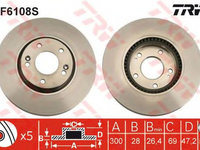 Disc frana HYUNDAI i40 CW VF TRW DF6108S PieseDeTop