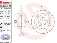 Disc frana HYUNDAI i40 (VF) (2012 - 2016) BREMBO 08.C250.21