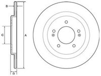 Disc frana HYUNDAI i40 VF DELPHI BG4563C