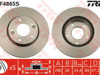 Disc frana HYUNDAI ix20 (JC) (2010 - 2020) TRW DF4865S