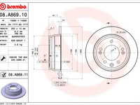 Disc frana HYUNDAI ix35 (LM, EL, ELH) (2009 - 2016) BREMBO 08.A869.11